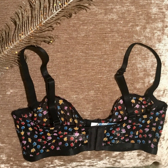 Free People Capri Demi Underwire Bra Black Size 32 - Picture 3 of 7